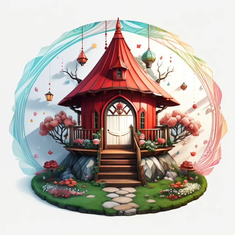 (cute baby gnome smiling with flowers and a tree house) stylized identical to 1940 |)), acolchoamento ,multidimensional geometric wall PORTRAIT, arte, Chibi,
Yang016K, lindo,(( cor vermelha predominante, rosa e branco))
Primary works, qualidade superior, melhor qualidade, Arte Oficial, Lindo e Estetaduardo Kobra acolchoamento ,multidimensional geometric wall PORTRAIT, arte, Chibo,detalhes