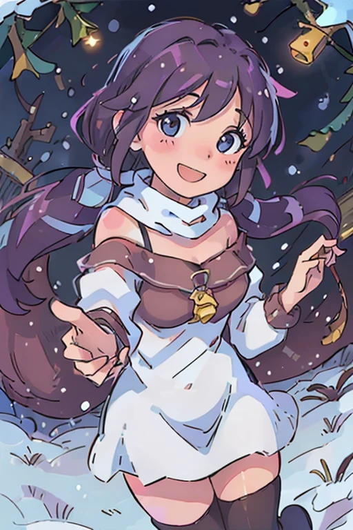 todoshizuko, purple hair, ponytail, hair ribbon, long hair, blue eyes, makeup, (15years old:1.2), empty eyes, large breasts, nipple, Running, Heavy snowfall area, frozen, wet, crying, mountain, Alone, crying, Naked, solo, 1girl, Peeing, lactation, projectile lactation