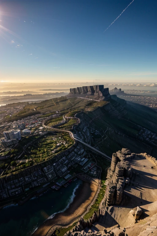 A beautiful image of TableMountain , realistic ((Hyper-realistic)) photorealistic