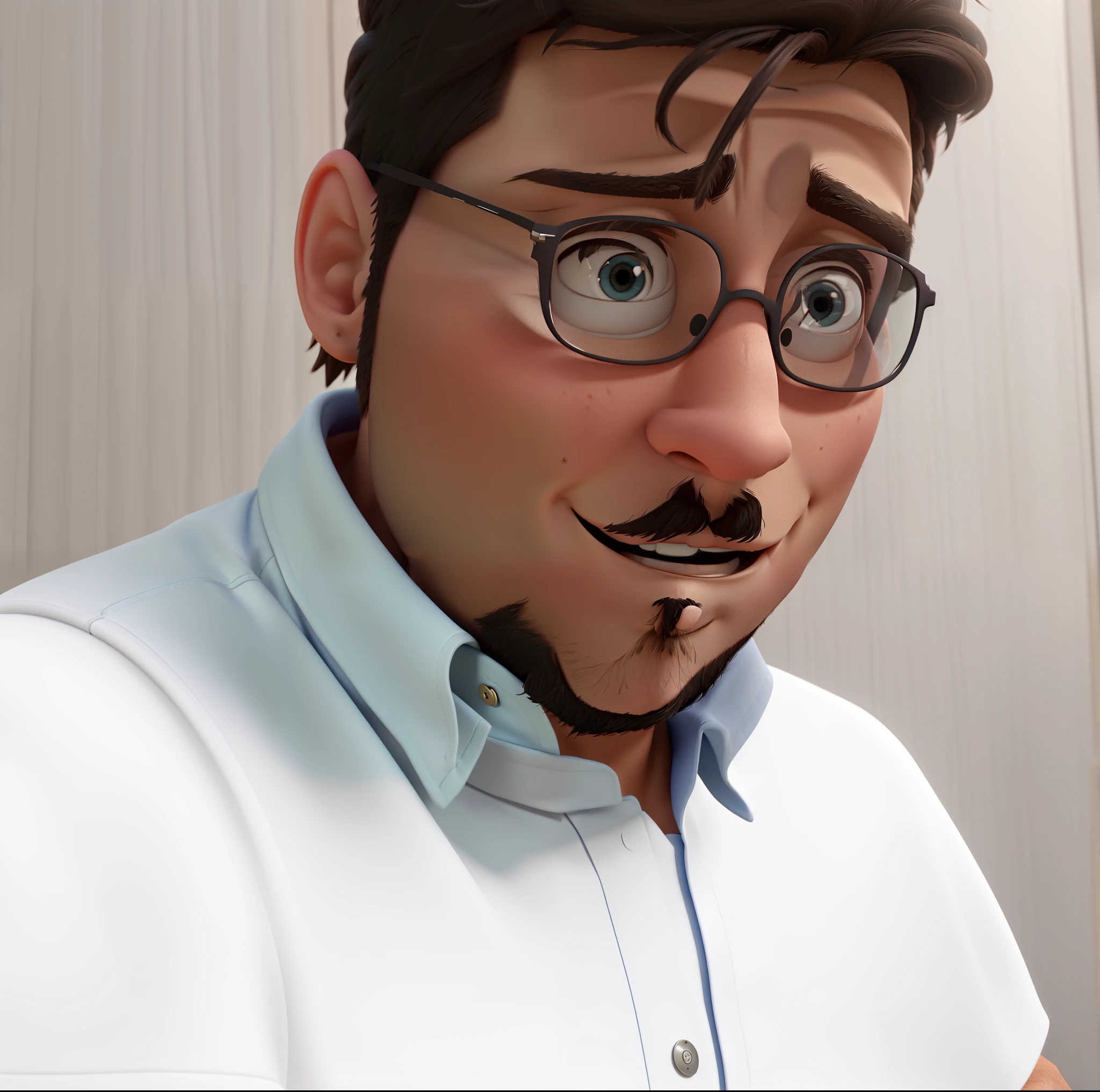 estilo poster de filme pixar, Young Christian Man Preaching Bible to a Crowd, de oculos redondos, falando eloquentemente, cabelos castanhos e ondulados,