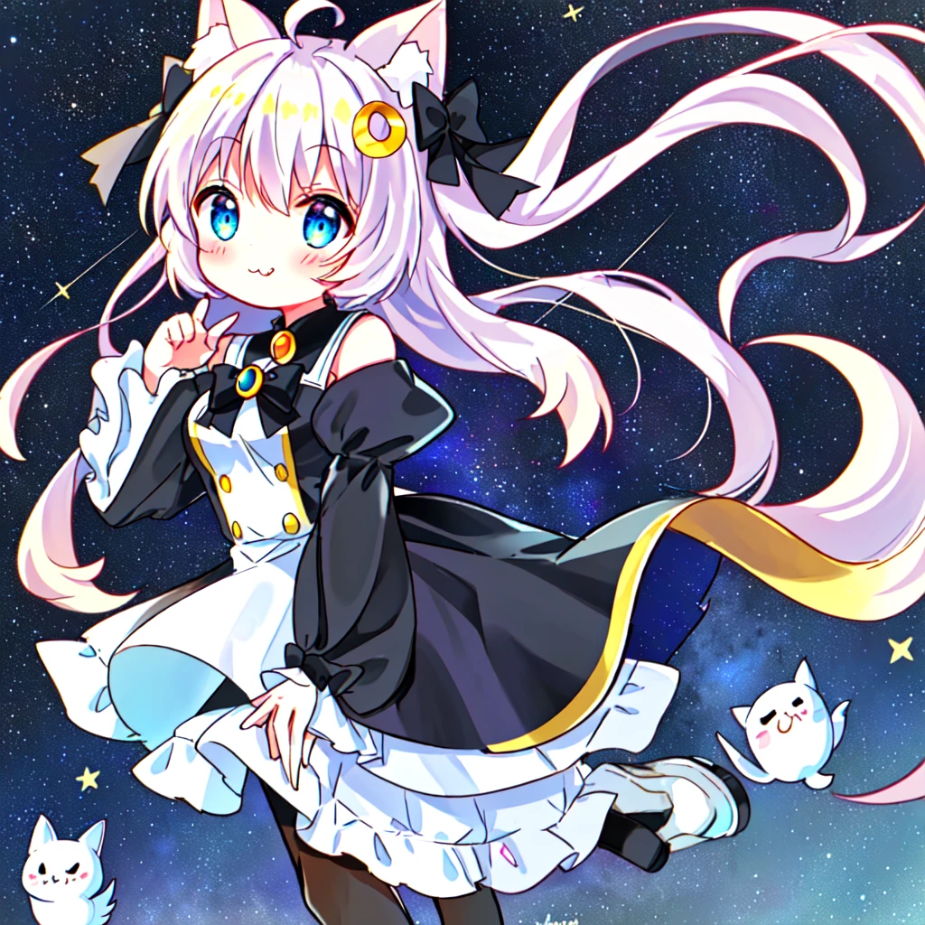 (Moon: 1.2), (Crescent_Moon: 1.2), (Star_(skyporn): 1.2), (rating:safe: 1.2), (starrysky_skyporn: 1.2), (Night_skyporn: 1.2), (1girl in: 1.2), (full_Moon: 1.2), (Cat: 1.2), (Night: 1.2), (animal: 1.2), (white_Cat: 1.2), (animal_Ears: 1.2), (bunny: 1.2), (plushies_Cat: 1.2), (long_hair: 1.2), (Cat_Ears: 1.1), (white_Dress: 1.1), (skyporn: 1.1), (baloons: 1.1), (Crescent: 1.1), (spaces: 1.1), (Dress), (animal_ear_fluff), (ghost), (very_long_hair), Wieg wear, blush, snowman, long_sleeves, :3, Star_(symbol), creature, Bare_shoulders, plushies_animal, seal_(animal), sleeves_hiar_wrist, Smile, Bangs, Shooting_Star, white_sleeves, Bow, Cat_girl, Cat_tail, planet, puffies_sleeves, plushies_toy, pantyhose, tippy_(Gochiusa), mogul, animal_SUI_Shoulder, white_Bow, starrysky_skyporn_print, a bear, Finger_To_Mouth, Off_Shoulder, Solo, signature, boo_(Mario), Ahoge, wide_sleeves, Medium_breasts, hair_ornament detached, tail, breasts, tail_Raised, cloud, eyebrows_Visible_through_hair, animal_hug, white_hair, parted_Lips, Detached_sleeves, Rabbit_yukine, Hand_ass hole up, constellation, Bird, index_Finger_Raised, Black_Cat, starrysky_Background, up looking_で_viewer, frilld,