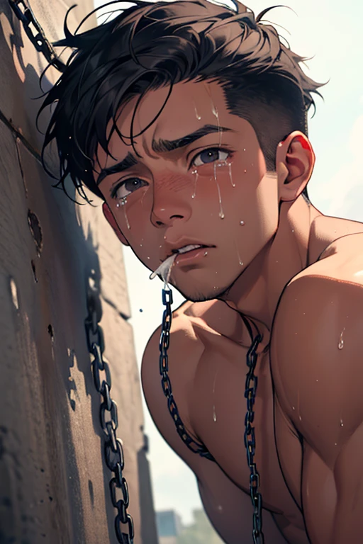 18 year old boy raped by pervert,Rape,Rape,rape,Sex slaves,short-haired,blac hair,Black eyes,Sucking the erect penis of a pervert,Blowjob,cum shots,jock strap,toppless, Sweat vapor,Crying face,Reluctant face,Crying face,Fierce resistance,gargantilha,noose,chain,Depiction of the whole body,