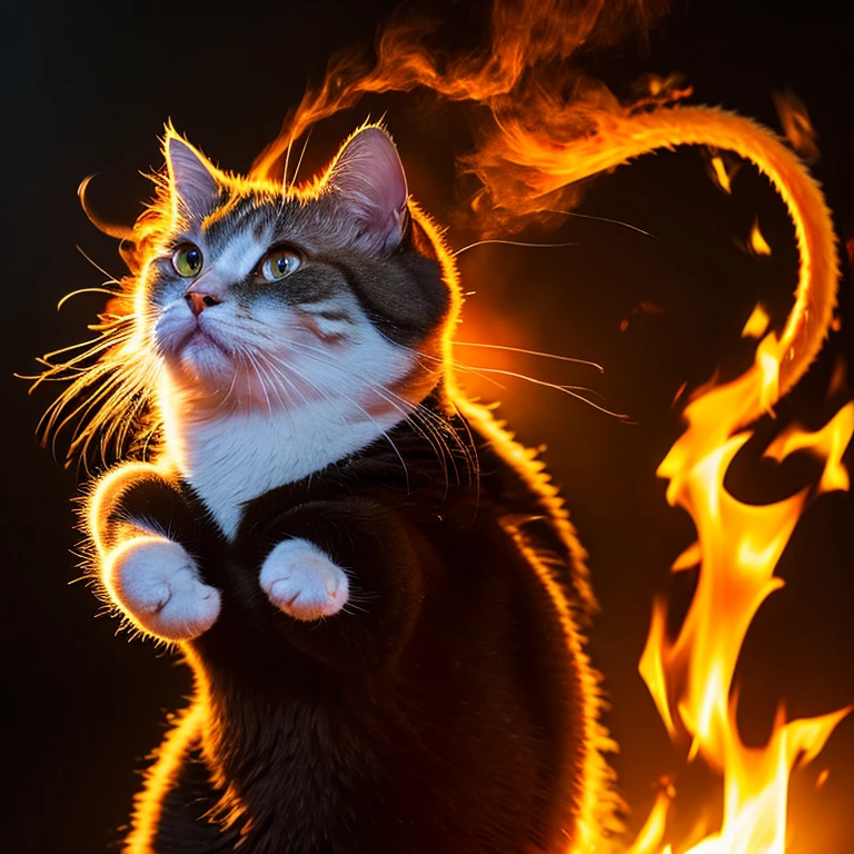 Fire-breathing cat