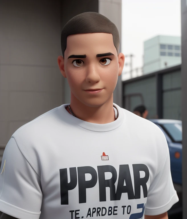 homem Um homem com um corte de cabelo estilo buzz cut ou militar com degrade, parecido com o de Eminem, Drake ou Miles Morales dos quadrinhos do Ultimate Spider-Man. hair color black, arafiado de camisa azul sentado em um carro olhando pela janela, taken in the early 2020s, andres rios, imagem de qualidade muito baixa, menino com rosto neutro, with a sad expression, tiradas no final dos anos 2000, Absorto em pensamentos, em torno de 1 9 anos, foto de perfil headshot, parecendo confuso