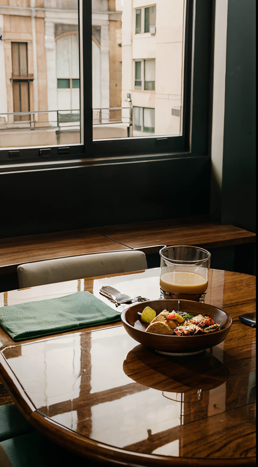 Table on the breakfast no people