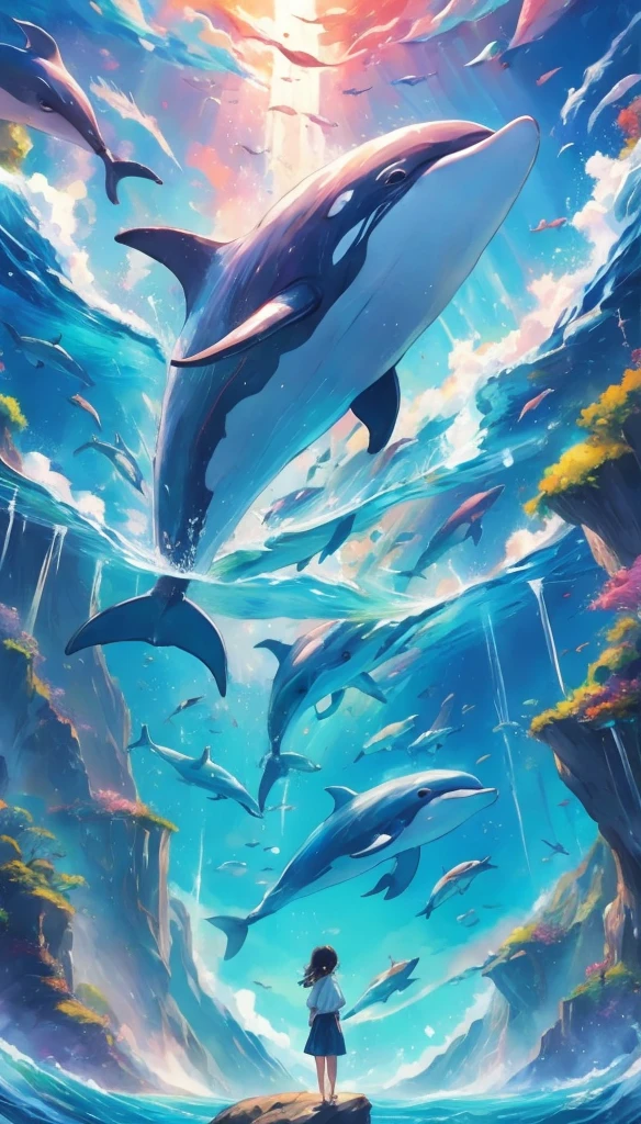 Dolphin in the water