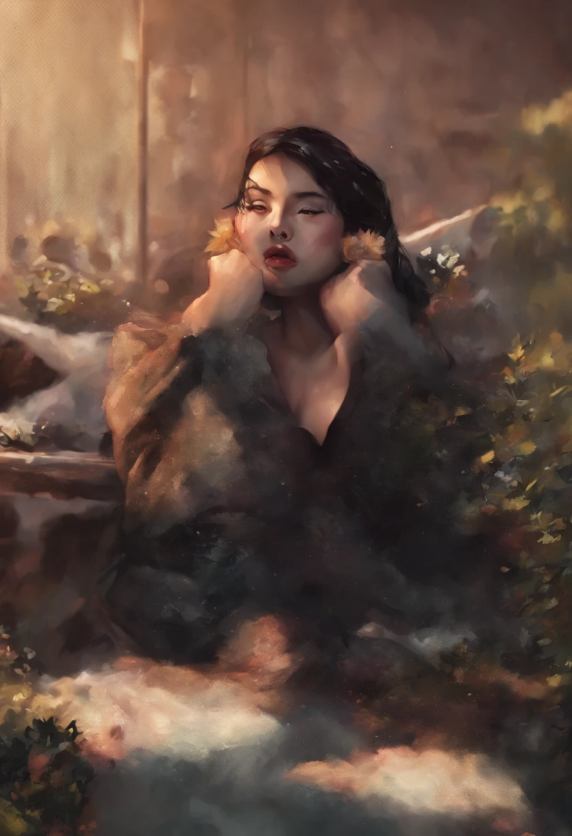 there a woman sitting on a chair in front of a building, plus size woman, beautiful fat woman, attractive plus size model, beautiful black city only, 30 year old woman from Brazil, beautiful curvy woman, plus size, beautiful woman, front view, full body,  clothes, poor clothes, Artstation, very high quality artwork, beautiful artwork, impressive artwork, complete art illustration, art on guweiz style, awesome character art, wojtek fus, alena aenami and artgerm, octane cgsociety, ross tran style, stylized fantasy art, deviantart artstation cgsscosiety, awesome art style