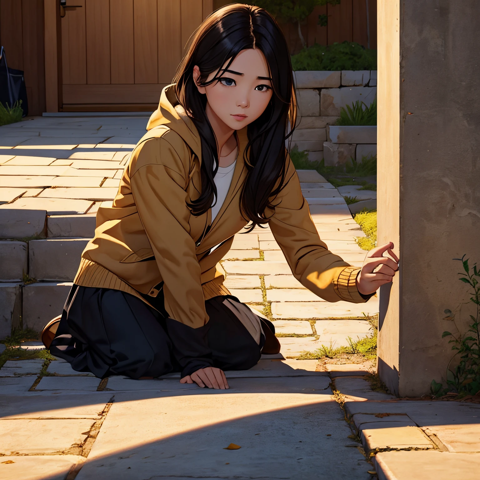 I want you to look into my eyes and call my name.I want you to hold my hand and nod, saying it's okay.I want you to push me on my back, otherwise I won't be able to keep walking.If it's a lie, at least it's a true lie.I want you to see it through to the end.、Please draw a picture of the world view of words.、Masterpiece、accurate depiction、4K
