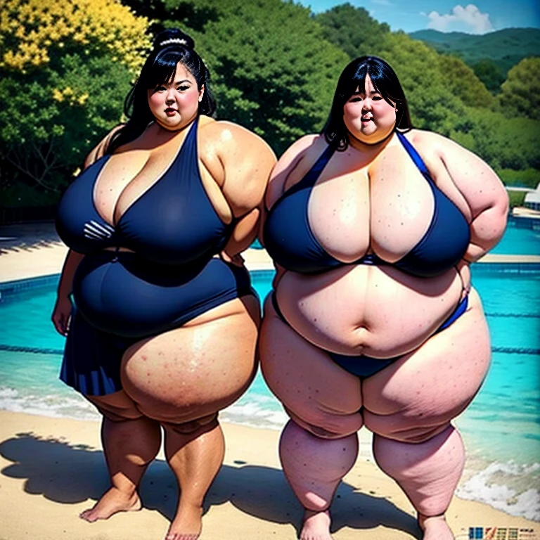 ssbbw,obese,big belly, muscle,breast,a woman,japanese,