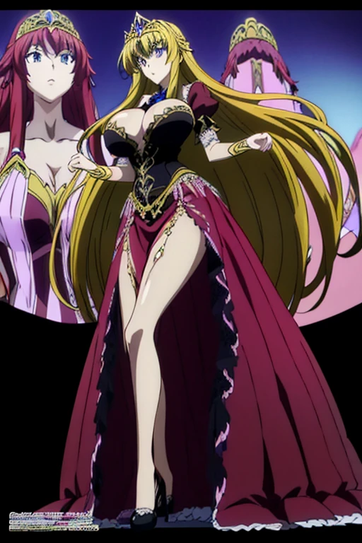 ((anime moe artstyle)),(Masterpiece),(Best Quality), (Super Detail),Illustration,((Very Delicate and Beautiful)),Focus on character,Dynamic Angle,Looking at viewer,(((Solo))),((Full body)),(((one gorgeous princess in ball gown with a voluminous skirt))),detailed face and eyes,jewel-like eyes,((Very Long Hair)),(gorgeous embroidery and lace),See-through,ornate ruffles,(gigantic breasts,Long breasts),(gorgeous ball gown with a voluminous skirt),