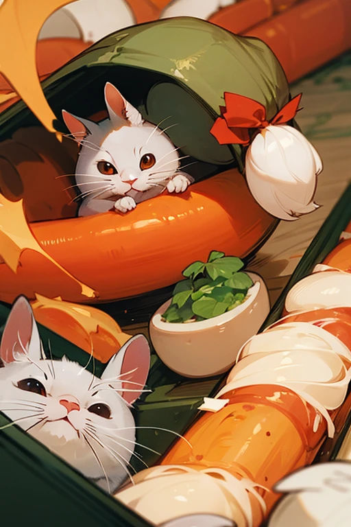 an enchilada with a chinchilla's head poking out