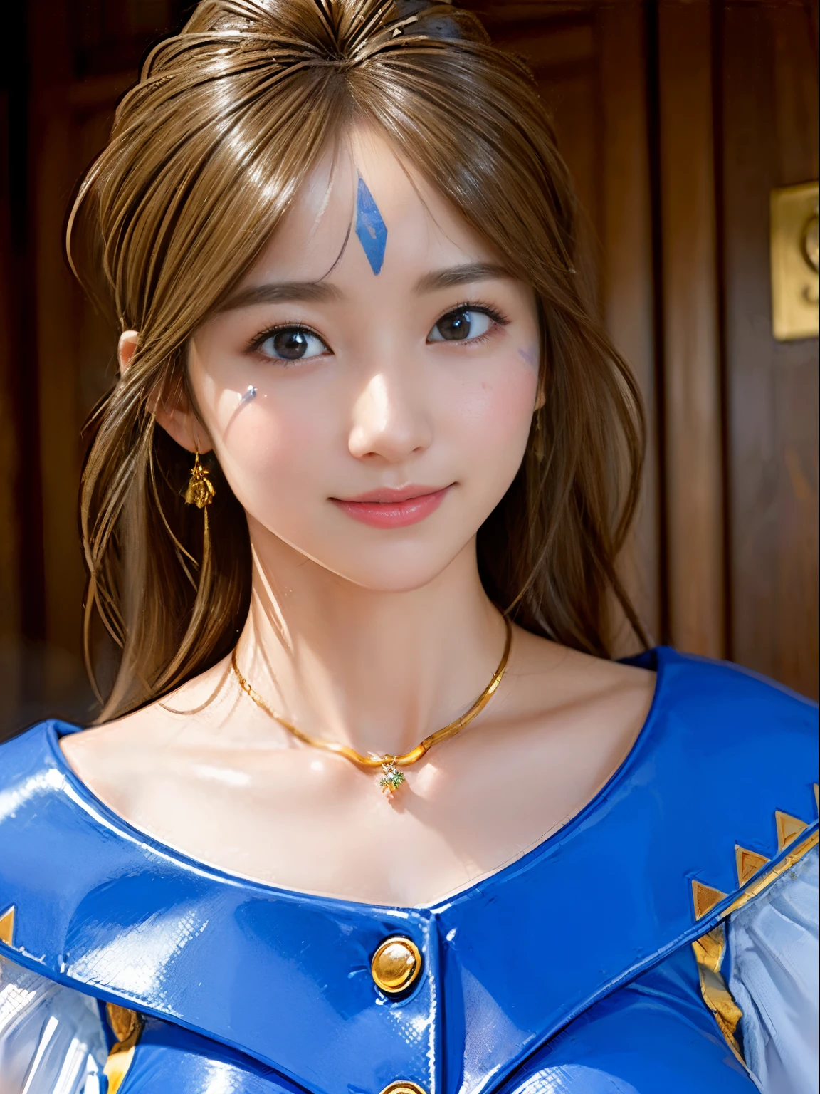 (masterpiece, bestquality:1.4), (stand:1.2), (Full body:1.2), (medium breast),kawaii , big angel wings, 1girls, bara, (Asian youth:1), (Bell Dandy, Bell Dandy_Blue_dress), necklace, (Goddess face symbol:0.8), looking at the audience, beautiful smile, Exquisite Face, high detail face, highly detail eyes, highly detailed skin, skin pores, subsurface scattering, realistic pupils, full face blush, full lips, detailed background, Depth of Field, volumetric light, crisp focus, Absurd, realistic proportions, good anatomy, (Realistic, hyperrealistic:1.4), HDR 16K,