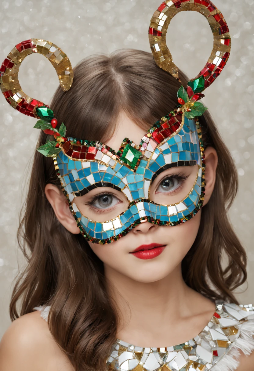 Mosaic Christmas Mask,one-girl