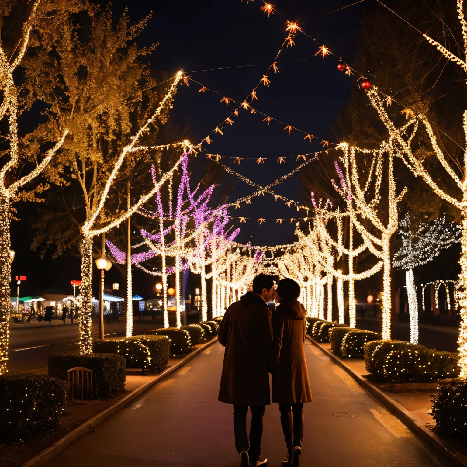 Christmas illuminations for two people