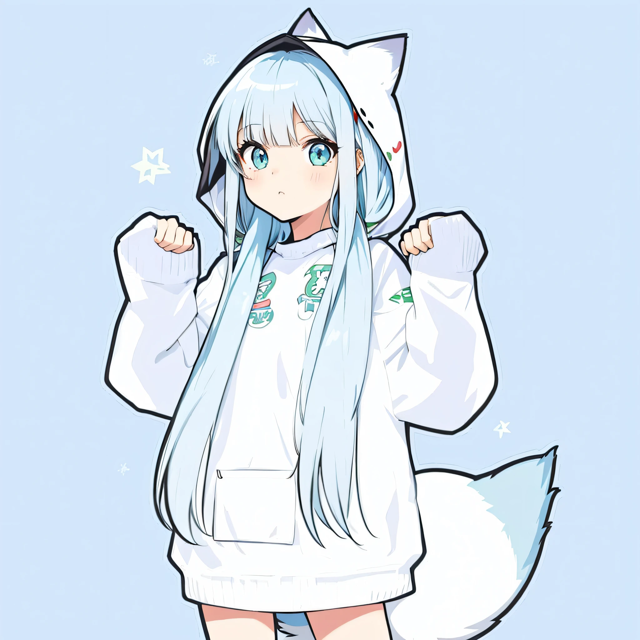 garota de anime com longos cabelos brancos e olhos azuis em um moletom branco, gato anime bonito, menina do gato branco, gato anime, holo, uma garota lobo, gato anime bonito, menina anime com orelhas de gato, anime raposa branca, muito bonita menina gato anime, holo se uma menina lobo, gato anime, em estilo anime, em estilo anime
