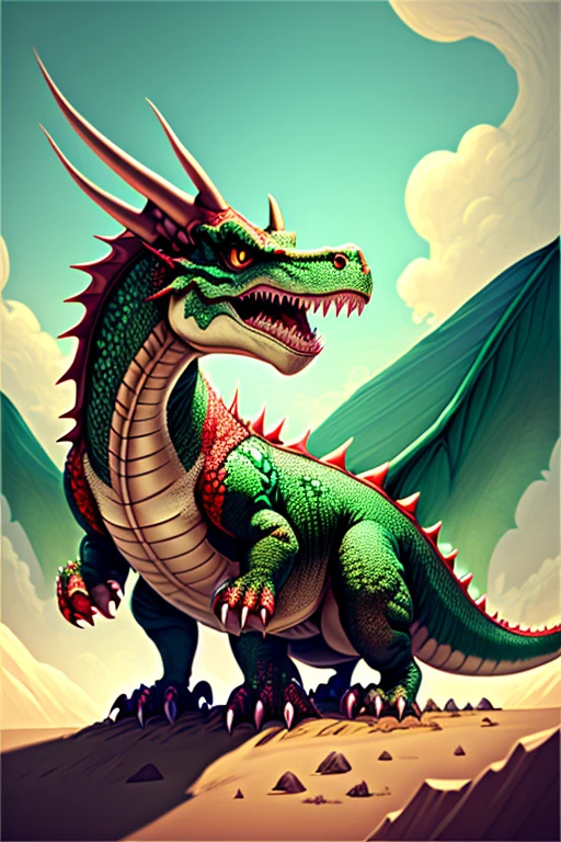t-rex as a dragon