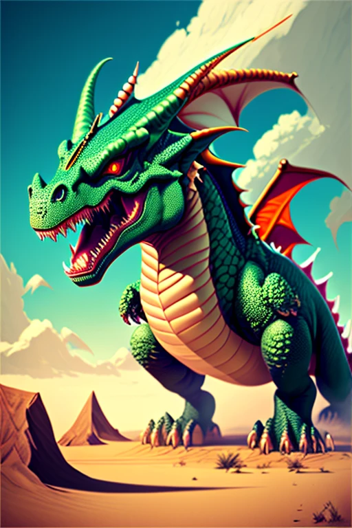 t-rex as a dragon