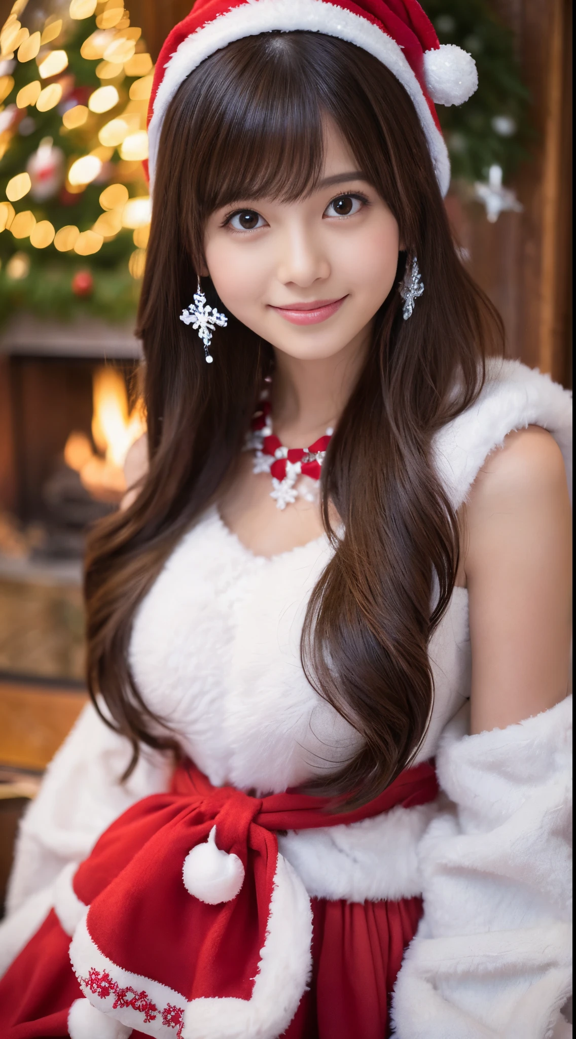 (Best Quality,4K,hight resolution,masutepiece:1.2),Realistic,Christmas,girl (21 years old),Hugging a big teddy bear,stuffed animal,Wear warm clothes,Snow falling in the background,Winter wonderland,Joyful expression,Magical atmosphere,Soft lighting,Vivid colors,Happiness,laught,Welcoming environment,Warmth,Smiling eyes,Curly hair,Shimmering decoration,Twinkling lights,toy train set,wrapped present,Rooftop with Santa Claus and reindeer flying in the distance,magic snowflake,christmas tree with ornaments,log cabin,curl up near the fireplace,hot chocolate with marshmallows,Peace and quiet,Excitement and anticipation,Snowy landscape,childhood innocence,Enchanted moments,Playful laughter,Upholstered stockings,Holiday spirit,love and togetherness.thighs thighs thighs thighs、off shoulders