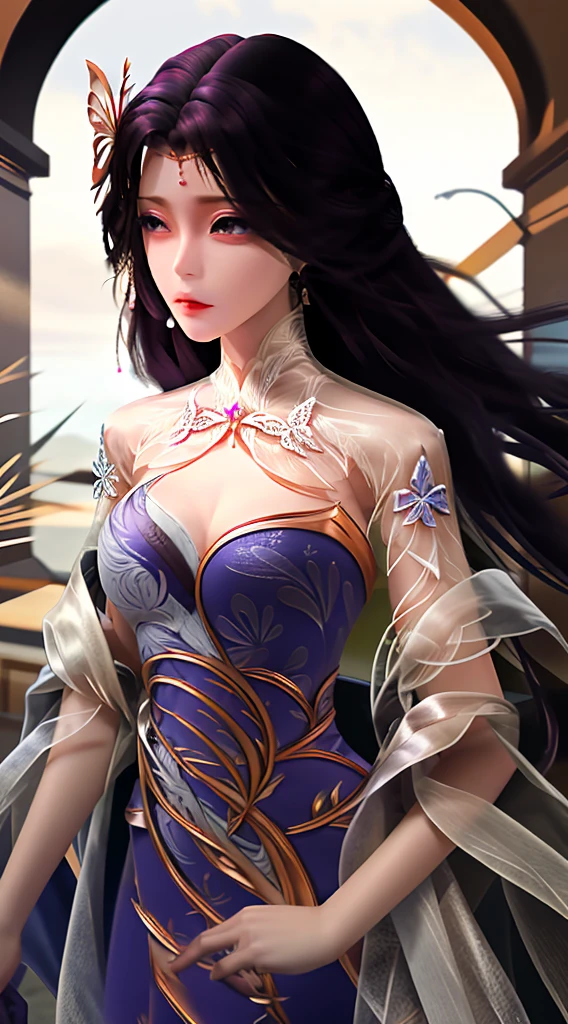 1 Beautiful snake goddess, Close-up of a woman in red dress, beautiful fantasy queen, A true goddess, Inspired by Du Qiong, Honest woman attractive beauty, Redlip, Big and round, Sharp eyeliner color eyes, ornate bikini armor, beautiful female warrior, aesthetics, Beautiful red nail polish, goddes, woman wearing red armor, Wear red shoes, beautiful fantasy queen, Beautiful renderings of the Tang Dynasty, The upper part of the body,