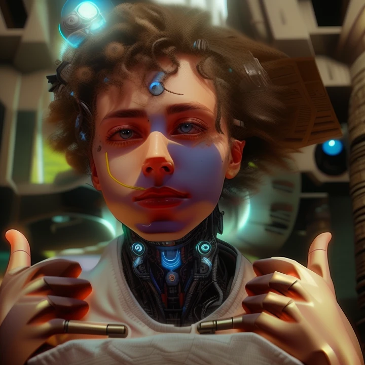 a robotic eye , a cool robotic arm