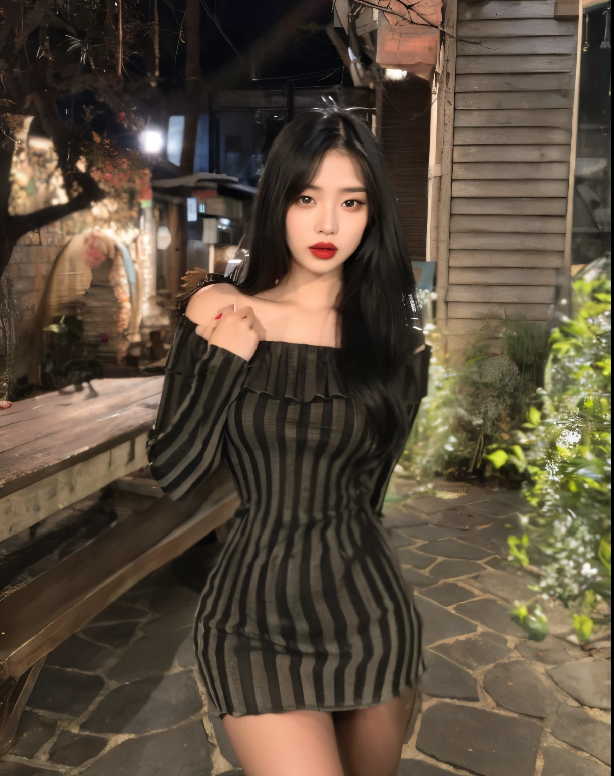 mulher araffe em um vestido curto posando para uma foto, linda mulher coreana jovem, menina coreana, Mulher sul-coreana bonita, mulher coreana jovem bonita, Ulzzang, Modelo de moda feminina coreana, Mulher coreana, linda senhora, cruel korean goth girl, Beautiful Asian girl, foto de menina magra, tzuyu de duas vezes, vestido escuro, vestido justo