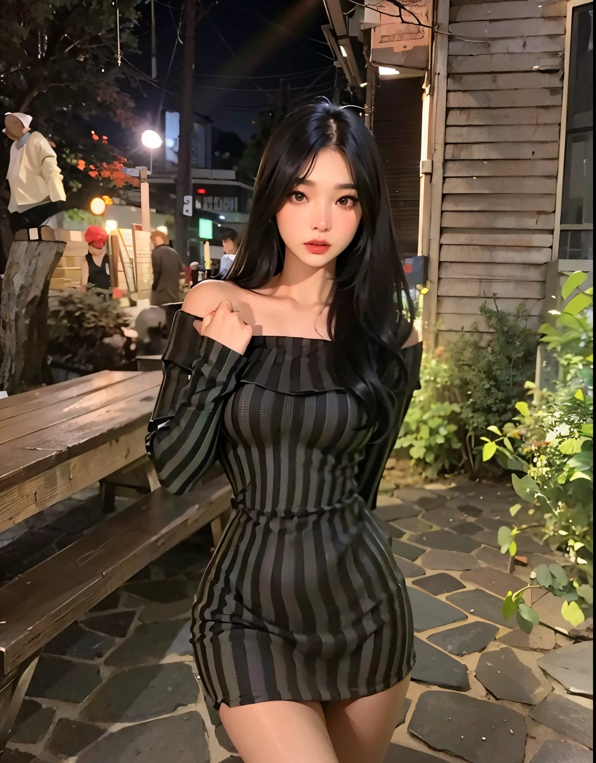 mulher araffe em um vestido curto posando para uma foto, linda mulher coreana jovem, menina coreana, Mulher sul-coreana bonita, mulher coreana jovem bonita, Ulzzang, Modelo de moda feminina coreana, Mulher coreana, linda senhora, cruel korean goth girl, Beautiful Asian girl, foto de menina magra, tzuyu de duas vezes, vestido escuro, vestido justo