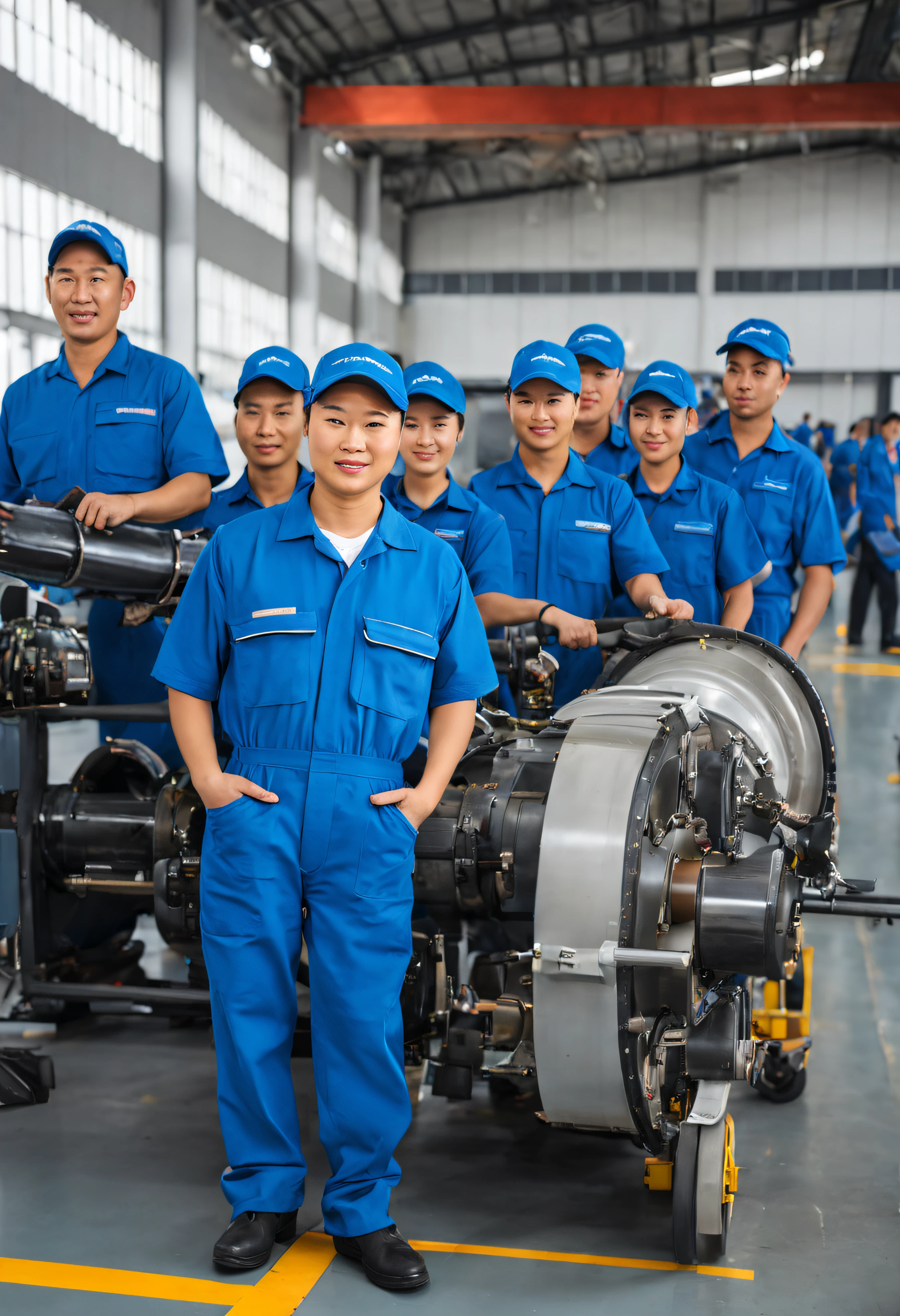 Xiamen Airlines aircraft maintenance site,A set of maintenance workers' overalls