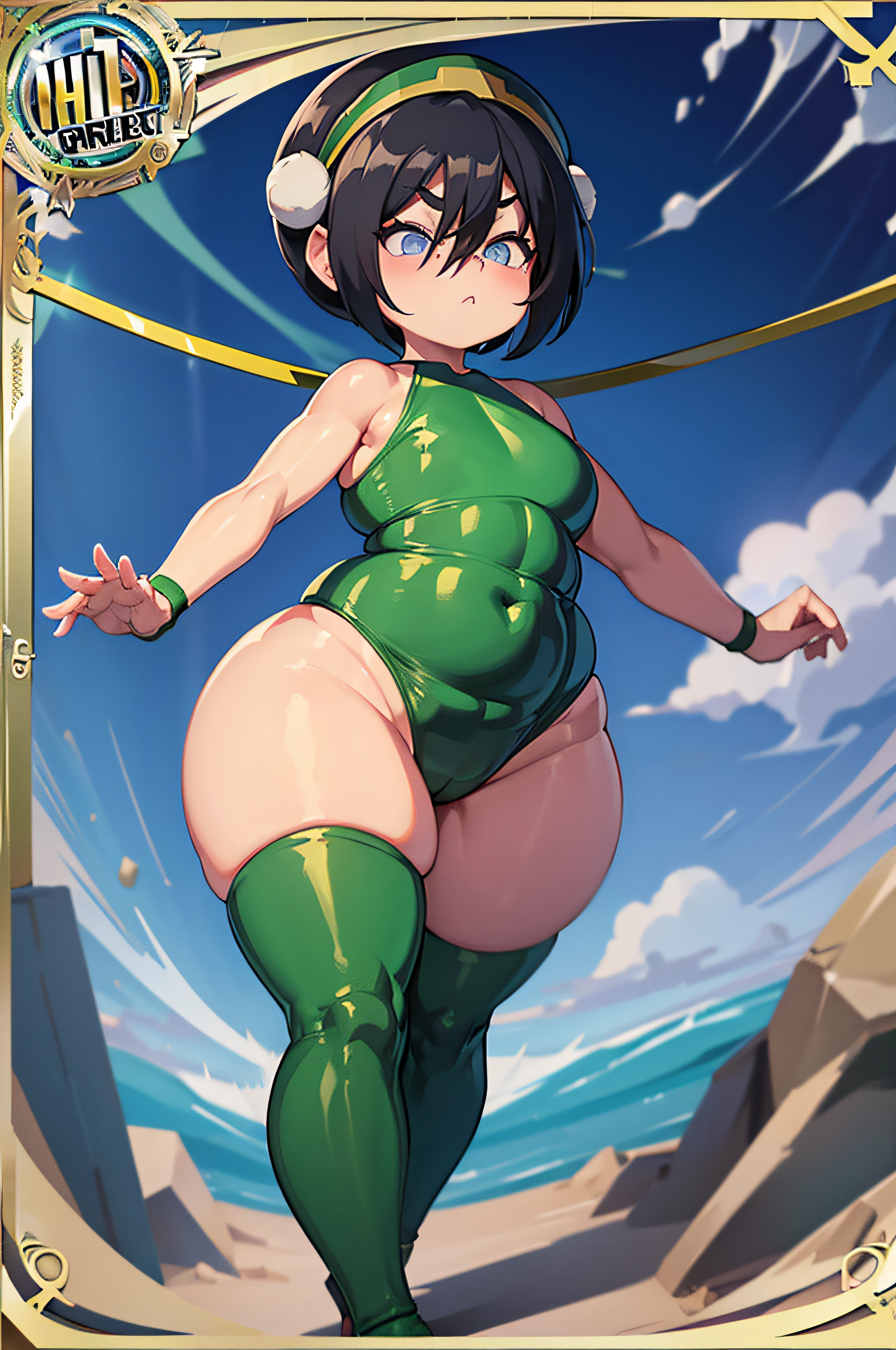 Toph Beifong con un cuerpo regordete ((Small body, Cuerpo de THCC, 9 year old body)), super big ass, masivo, gran culo loco, ((Wearing a slingshot swimsuit)), Fanart de alta calidad, Estilo de pila corta de Loliicc, Fanart oficial, ASS, Arte Oficial, (NSFW) No es seguro para el trabajo, incredibly inflated, culo a punto de estallar, caderas extremadamente anchas, caderas gordas, gordo, big size ass, Enfoque de piernas, caderas extremadamente anchas, piernas pulidas, POV desde abajo. gordo, caderas enormes, caderas reproducibles, mostrando su entrepierna