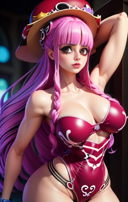 Perona one piece, Pose de modelo, (((pernas grossa))),  extremely high quality, A mais alta qualidade de imagem, Top resolution, Fotos RAW, Realistic, Foto Realista, ultra detalhado e bonito, Detalhes mais altos, Pele clara bonita e brilho,  (seios grandes, olhos azuis brilhantes e claros, muito chamativo, ((ultra realista)), cores vibrantes, estilo vetorial, arte digital, 4k, detalhes perfeitos, hipnotizante, feito profissionalmente, beautiful vector illustration, 12k resolution, ..3d, todos os caracteres detalhados em comprimento total, ((altamente detalhado)), ((vibrante)),((Ultra alta qualidade)), ((hiperrealismo)), ((fotorrealismo)), [octan rendering] , na cidade, muitos carros (realista), bem detalhado