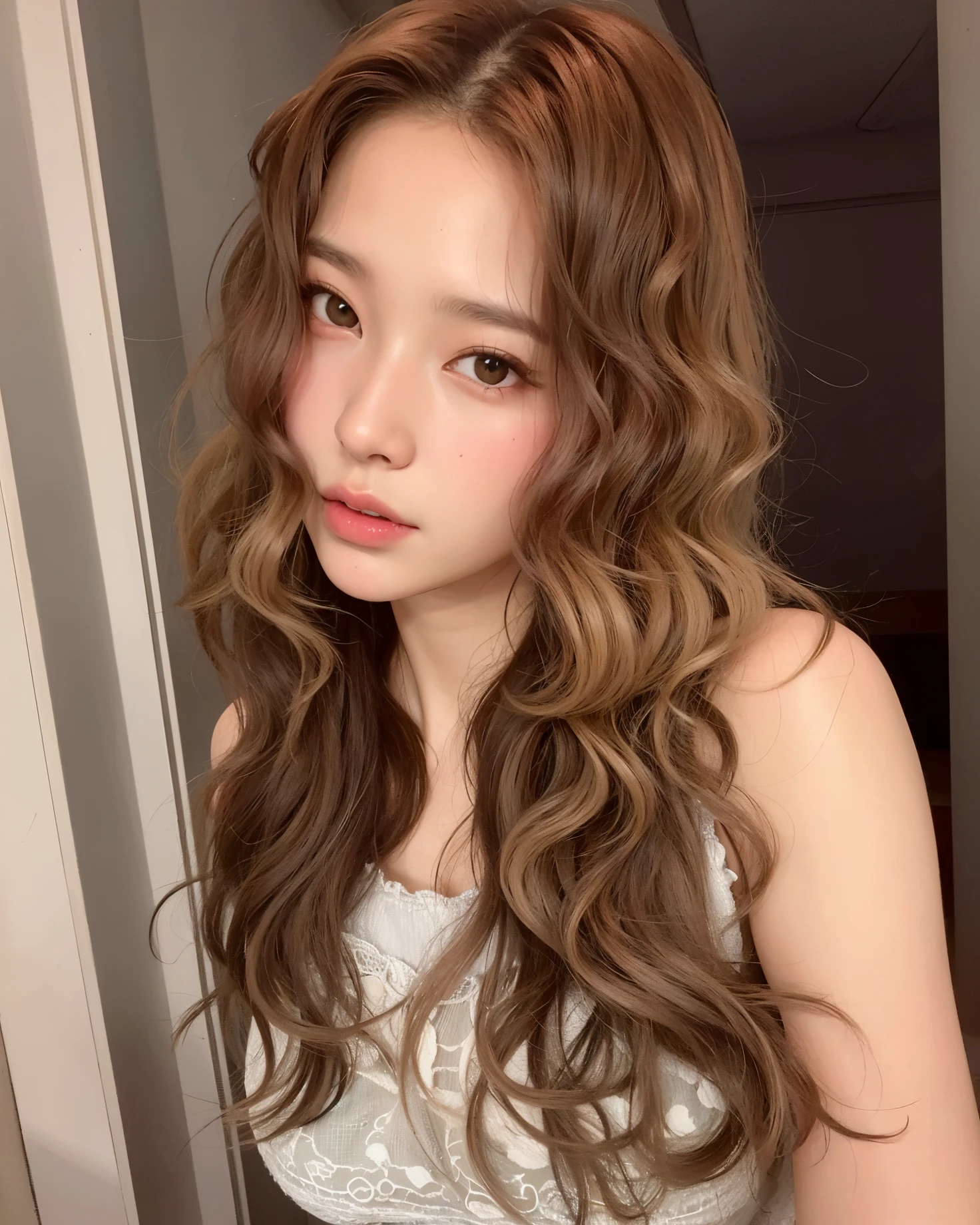 um close up de uma mulher usando um vestido branco e um colar, Mulher sul-coreana bonita, menina coreana, linda mulher coreana jovem, mulher coreana jovem bonita, Heonhwa Choe, Jinyoung Canela, Beautiful Asian girl, Jaeyeon Nam, 18 anos, Mulher coreana, maquiagem sul-coreana popular, young adorable korean face, maquiagem coreana popular, Gongbi