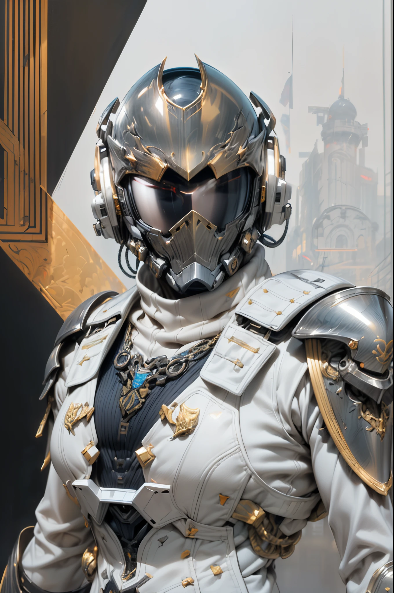 (((An epic and visually stunning digital anime masterpiece featuring a sylphlike masculine ((male:1.5)) decorated military soldier clad in a sleek yet tactical armored yet decorated leather military trench coat:1.2))), (((flat masculine male chest:1.5, mechanical mecha knight head with a narrow visor:1.5))), (((the character adorned in a (scifi tactical armored open front trench coat with a built in exoskeleton, hood pulled up) (over a form fitted armor plated yet super sleek and revealing under suit with waist cut outs), the armor plating on the upper arms and shoulders beautifully engraved))):1.4. The image showcases the intricacies of the character’s armor and clothing:1.5, ((capturing their flamboyant essence and heavy mecha aesthetic:1.2)). The character also possesses an androgynous charm, (((with slim yet heavily muscled physique:1.2, sylphlike with a sleek waist, toned yet beautifully sleek cybernetic arms:1.3, mechanical arms and legs:1.3, mecha muscles:1.3))), looking at viewer, (((brass metal armor and brown leather, dieselpunk:1.3)))