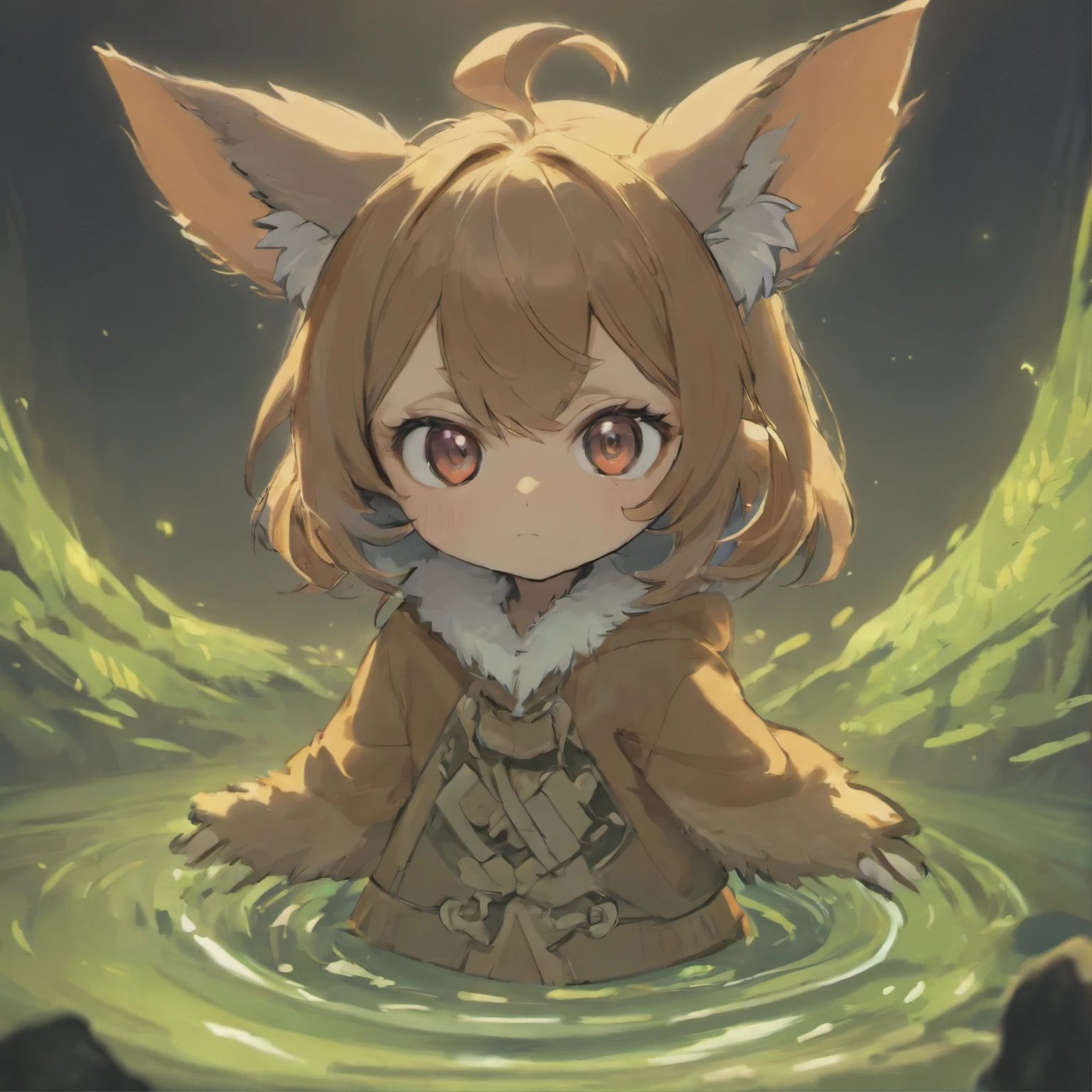 (CBZBB:1.25), ((gremlin),Zhkute, Small, baby, Beautiful, Fantasy art, deviant art, trending artstation, Digital Art, Detailed, Realistic, humanoid, character, tiny, Cinematic shot, cinematic portrait of a gremlin , The vibrant, silver and brown,  tail, large semicircular pointed ears, covered with silver fur, water, looking out of the hole, Best Quality, Masterpiece, in style of dark fantasy art, gremlin, gremlin-like,  Best Quality, Masterpiece, in style of dark fantasy art, fantasy-inspired, in the style of John Tolkien,