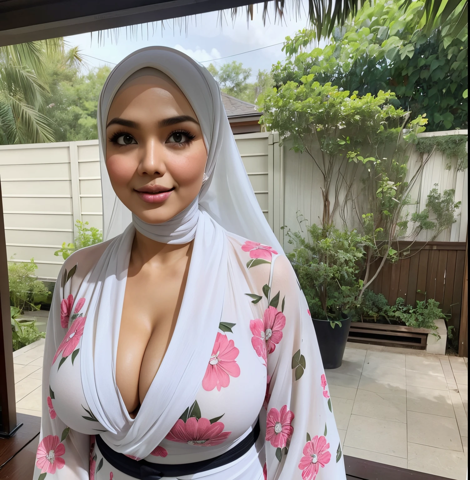 (((HIJAB MALAY GIRL))), 8k wallpaper, masterpiece, top-quality, ultra-detailliert, multiple female, 3women, 30~40 years, A MILF, beautiful mature lady, harems, babydoll, Highly exposed, Looking through underwear, Wet the white dress and see through it, exposed pubic hair, Skindentation, seducting smile, Thick lip, chubby lips, red blush, looking at the viewers, Different breast sizes, each with a different hairstyle, cleavage of the breast, Plump、Curvaceouassive hips、seductived faced、Naughty face, (((SOFT LIGHT GREEN LACE))), (((HEAVY TIT))), (((HEAVY NIPPLES))), (((HEAVY TITS))), (((TRANSPARENT))).