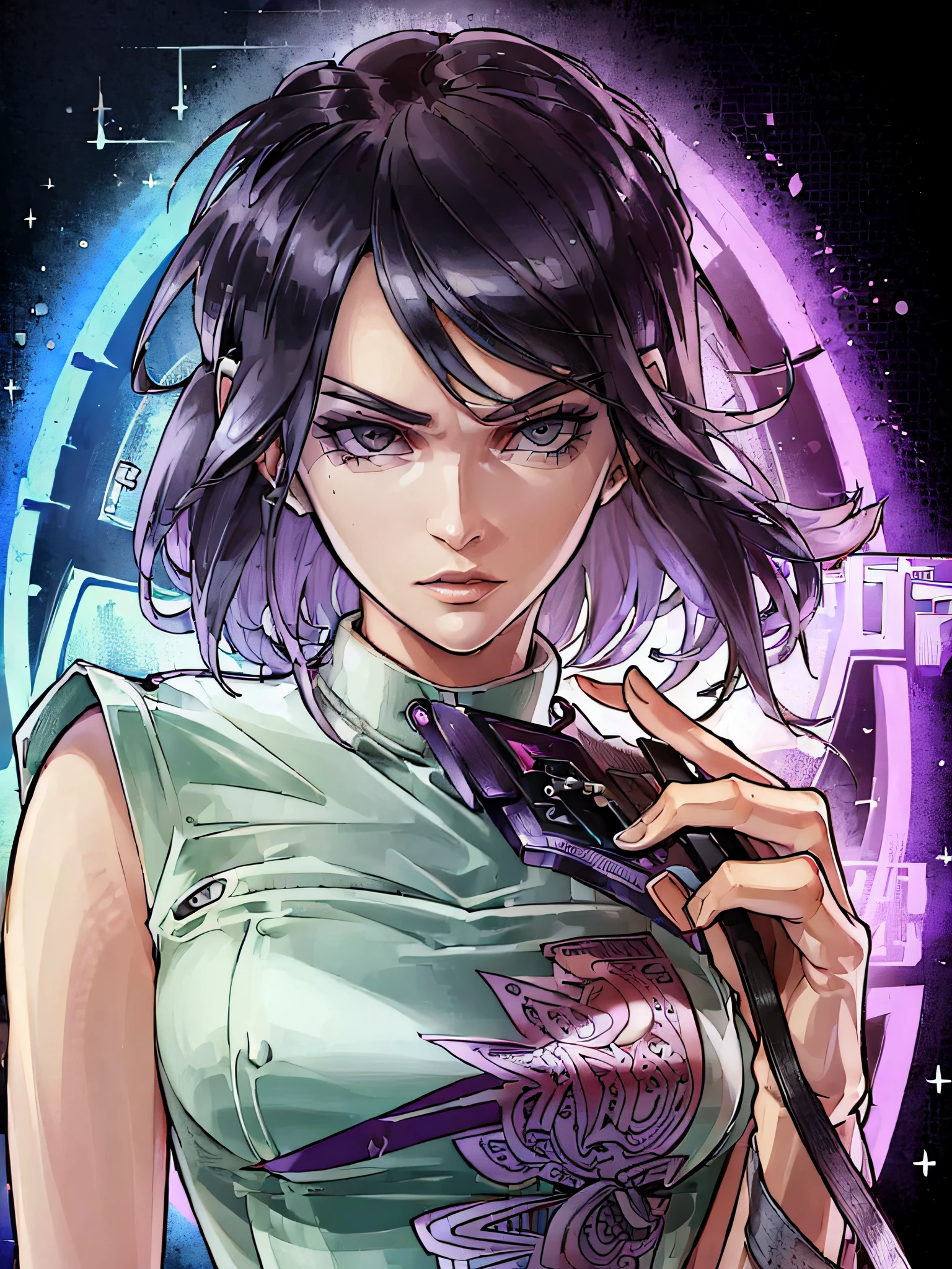(((GTA style:1.3))), (Illustration of a wild girl with intricate details:1.3), (((GTA style rosy skin:1.2))), A shining wind blows through with flowers, Beautiful eyes with fine gradation, Symmetrical eyes, eyes with big highlights, Heterochromia, bright black eyes and light blue eyes, A delicate and delicate cap that pulsates with the flowers., A steampunk dress with a delicate glow, diffuse reflection, Scattering glitch pixels, Glass cracking, (Detailed super illustration:1.3), (((best cool aesthetics:1.3))), super detailed, nffsw, Sharp Focus, with an intricate, Mirror Light, With super illustration technology、Every detail expressed in rich colors.。, Vivid colors, and intricate details, Rendered in a mesmerizing double exposure style, The perfect blend of photorealism and ultrarealism. Highly realistic, Beautiful highest quality ever, Unparalleled sharpness and clarity, (((Radiosity rendered in stunning 32K resolution:1.3))), All captured with sharp focus, Highest Quality, very fine quality, (((The essence of ultra-realistic photo details:1.3))),