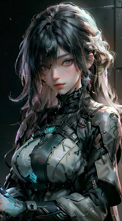 ((Best quality)), ((tmasterpiece)), (the detail:1.4), 3D, images of beautiful cyberpunk women,HighDynamicRange（HighDynamicRange）,ray traycing,NVIDIA RTX,Hyper-Resolution,Unreal 5,sub surface scattering、PBR textures、post-proces、Anisotropy Filtering、Depth of field for maximum clarity and sharpness on any layer texture、Albedo e mapas Speculares、Surface Coloring、Accurately simulate the interaction of light and materials、proporções perfeitas、octaneratingrendering、dichroic light、largeaperture、Low ISO、White balance、the rule of thirds、8K original、Huge and suffocating