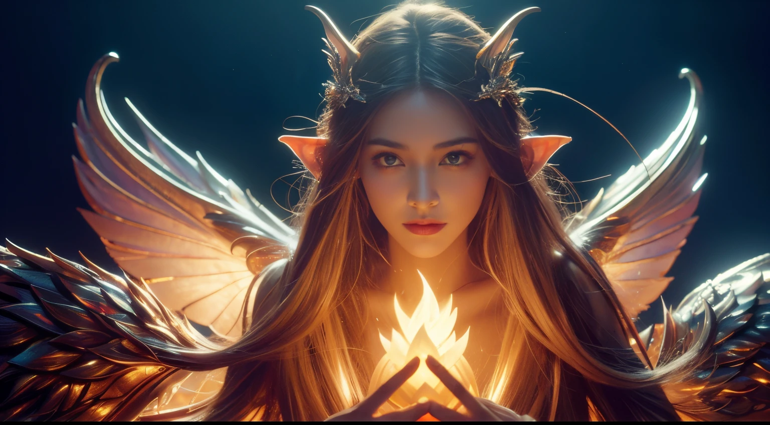 (Best quality, 4k, High-resolution, Masterpiece:1.2), Ultra-detailed, Realistic, Radiant lighting, Epoch Elves, Portraits, Fantastical colors, Fine art, Ethereal beings, Dreamlike, Whimsical creatures, Detailed facial features, Glowing eyes, Elven beauties, Ethereal glow, Mythical creatures, Harmonious composition, Dazzling colors, Stunning visual effects, Otherworldly appearance, Mesmerizing artistry,