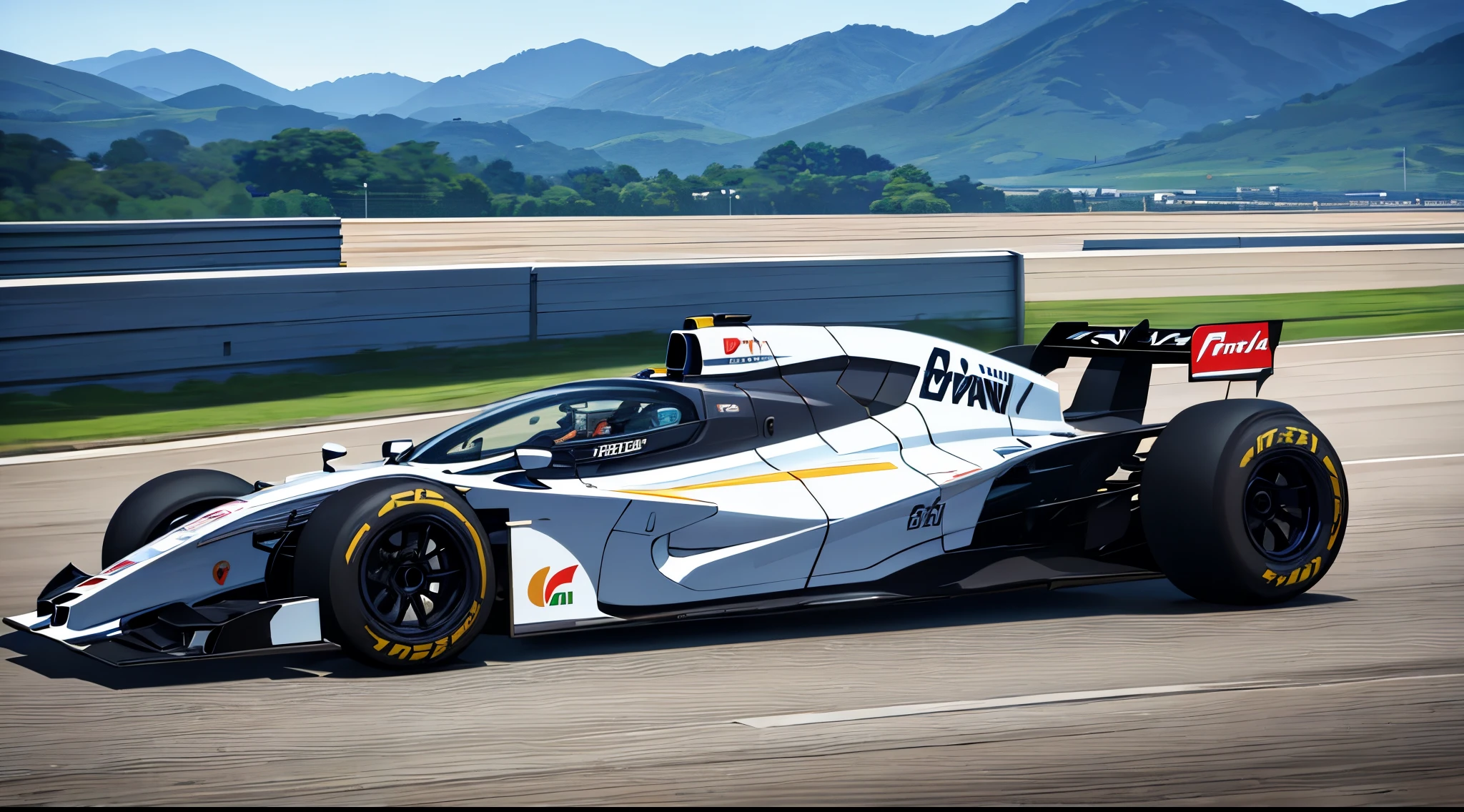 Masterpiece, very high quality, (highly detailed), (1space ship), sleek, fast, racing, f1, sci-fi, fantasy, space