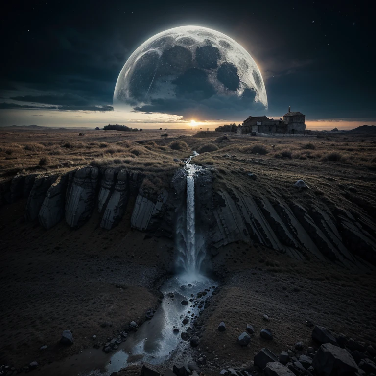 Peisaj de munte cu pietre foarte mariși drumuri abrupte. O atmosfera gri, geroasa, with mulți nori black.