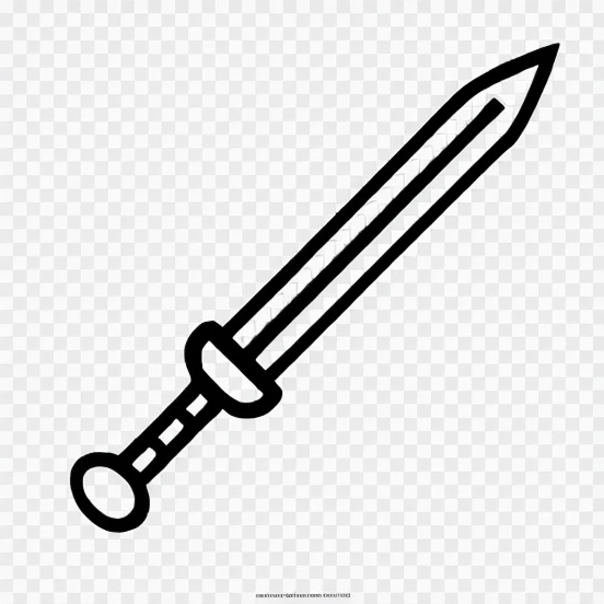 a brown and silver image of a sword with a long blade, svg illustration, arte da arma do RPG de fantasia, arte de linha, espadas desenhadas, Espada medieval, espada, RPG ,  arte linear, jogo de RPG , espada longa, design de espada, hd illustration, 1 0 0 0 x 1 0 0 0 pixel art, armored sword blade, coloring book outline