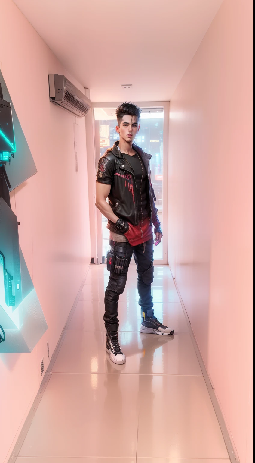 cyberpunk,smartboy,lighting realistic background,8k,v4,black shoes