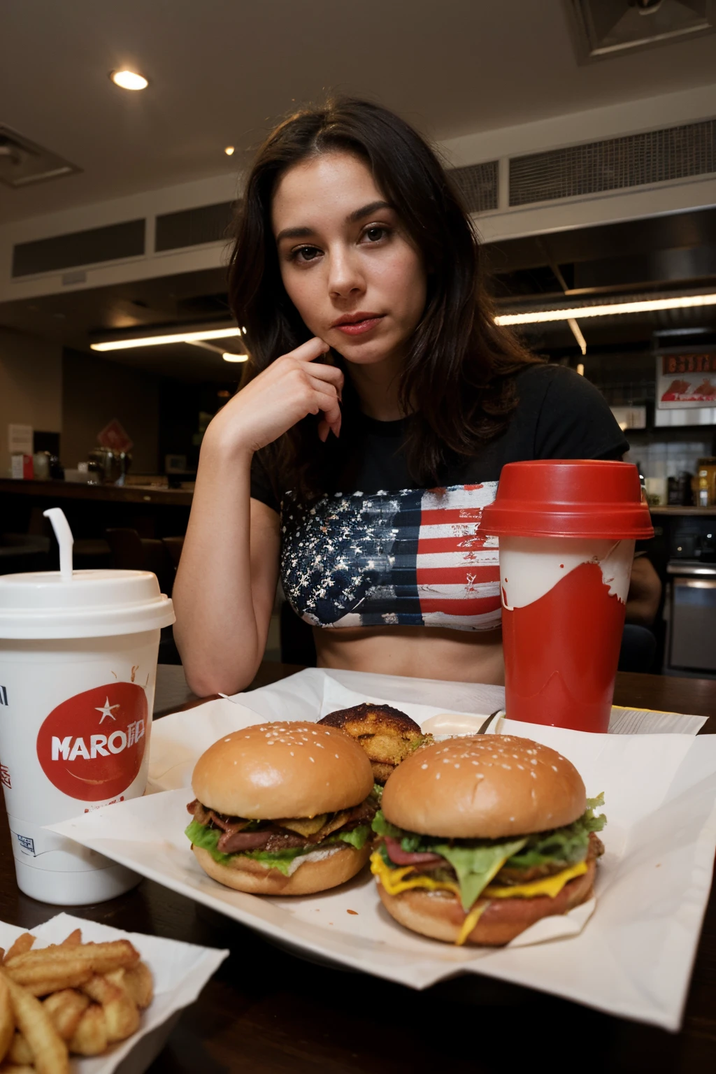 American, fast food, individualism, patriotism, hospitality, laid back