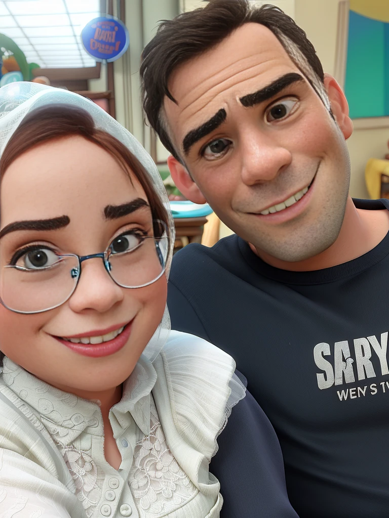 romantic couple, igual aos filmes Disney Pixar