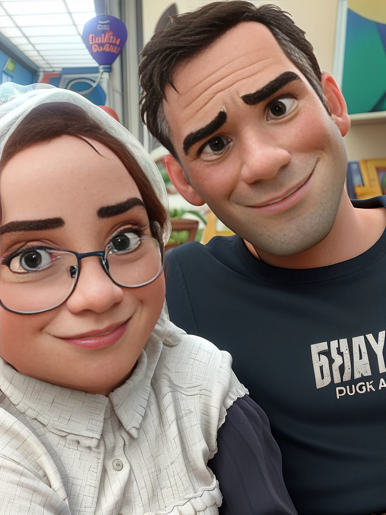 romantic couple, igual aos filmes Disney Pixar