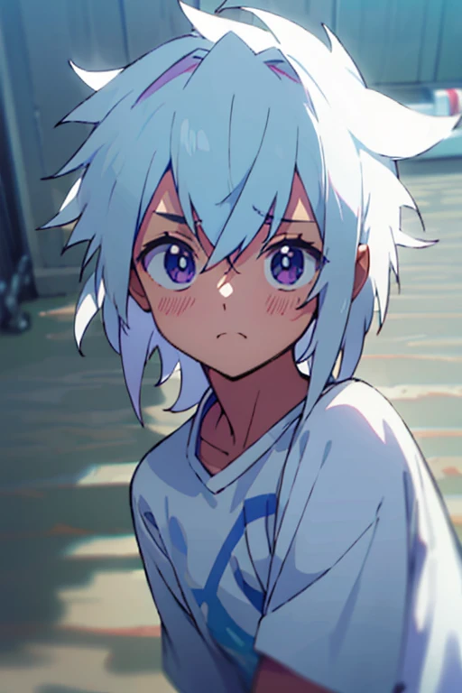 Tsundere cute little fresh white hair dress pure cuteness