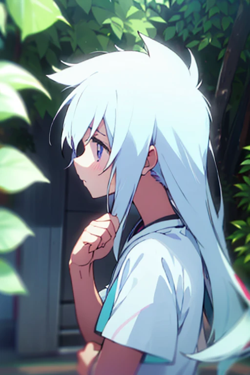 Tsundere cute little fresh white hair dress pure cuteness