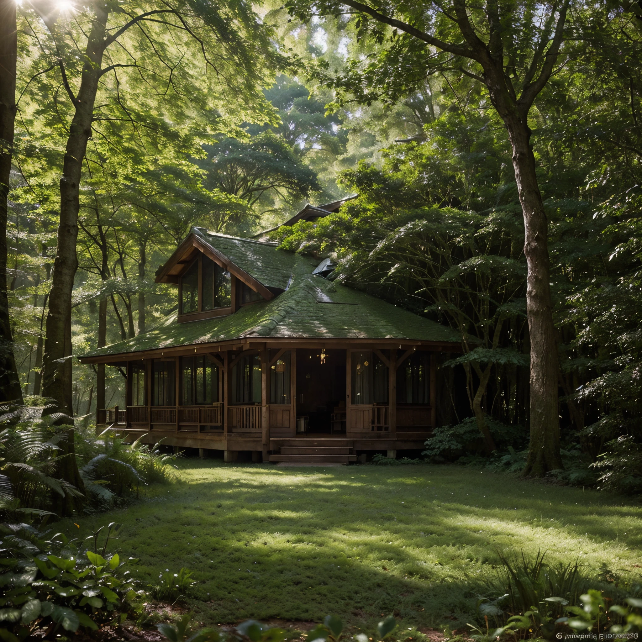 In serene pockets of secluded forest groves, these tranquil moments come alive. Rays of gentle sunlight penetrate the leafy canopy, casting a warm, ethereal glow on the moss-covered ground. Nestled amidst ancient trees, delicate wildflowers bloom in vibrant hues, their petals gently swaying in the soft breeze. This captivating image, captured in a breathtaking photograph, exudes a sense of serenity and invites viewers to immerse themselves in the enchanting beauty of nature's secluded havens.