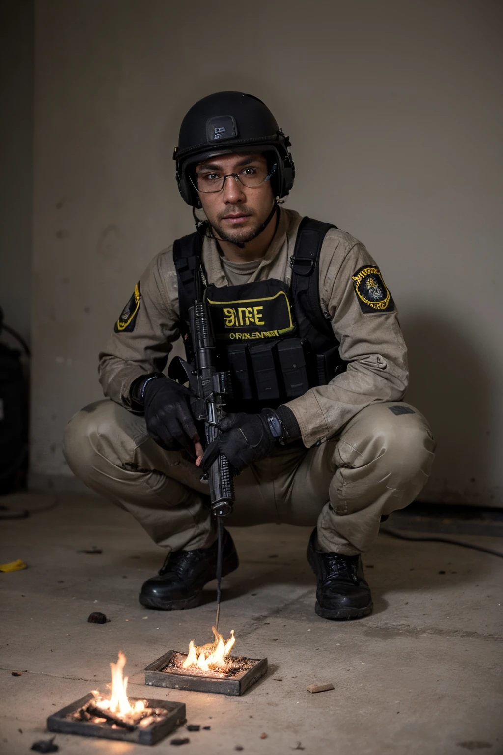 Equipo, cinco hombres, armas de fuego, chalecos, tactical gear, swat, guarda espaldas, lentes oscuros, fuerzas espaciales, mercenarios, armas, fire guns,