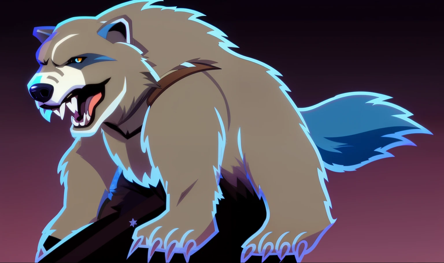 caricatura de un lobo con una raqueta de tenis en la boca, an anthropomorphic wolf, hombre lobo?, Mascota de la escuela secundaria, anthropomorphic wolf, Anthropomorphic badger, Anthropomorphic raccoon, Wolp, Gnoll, Lobo gris oscuro O'Donnell, Wolf O'Donnell, Manbearpig, hombre lobo, Mapache