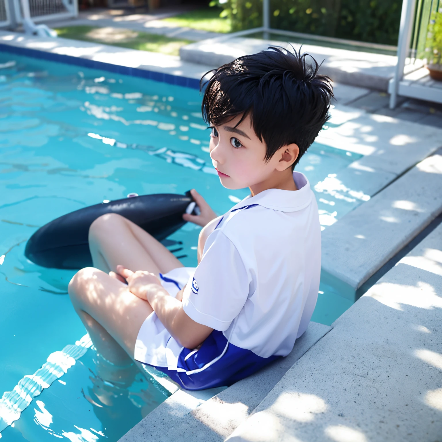 ,14岁,At home,swimming iform