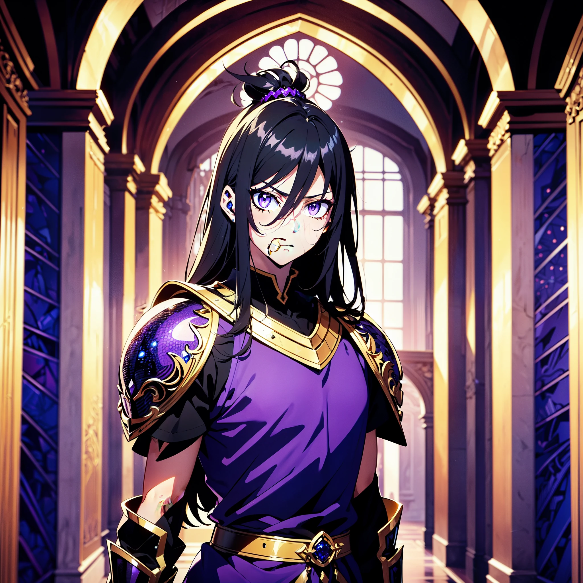 128K Ultra High Definition,
128K Ultra High Quality,
128K Ultra High Resolution,
Best Definition,
Best Quality,
Best Resolution,
Perfectly Detailed,
Perfectly Designed,
Extremely Detailed,
Extremely Designed,
Hyper Detailed,
Hyper Definition,
Hyper Quality,
Hyper Resolution,
Masterpiece,
(((Anime))),
Body Shot,
(((Boy))),
Handsome,
Muscular Body,
(((Black Mid Hair))),
(((Purple Eyes))),
(((Hyper Detailed & Perfectly Designed With Ultra High Quality Blue Sapphire Warlord Armor))),
(((Inside Of Medieval Royal Palace Background Scenery))),